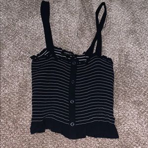 KENDALL&KYLIE PACSUN black and white cropped tank